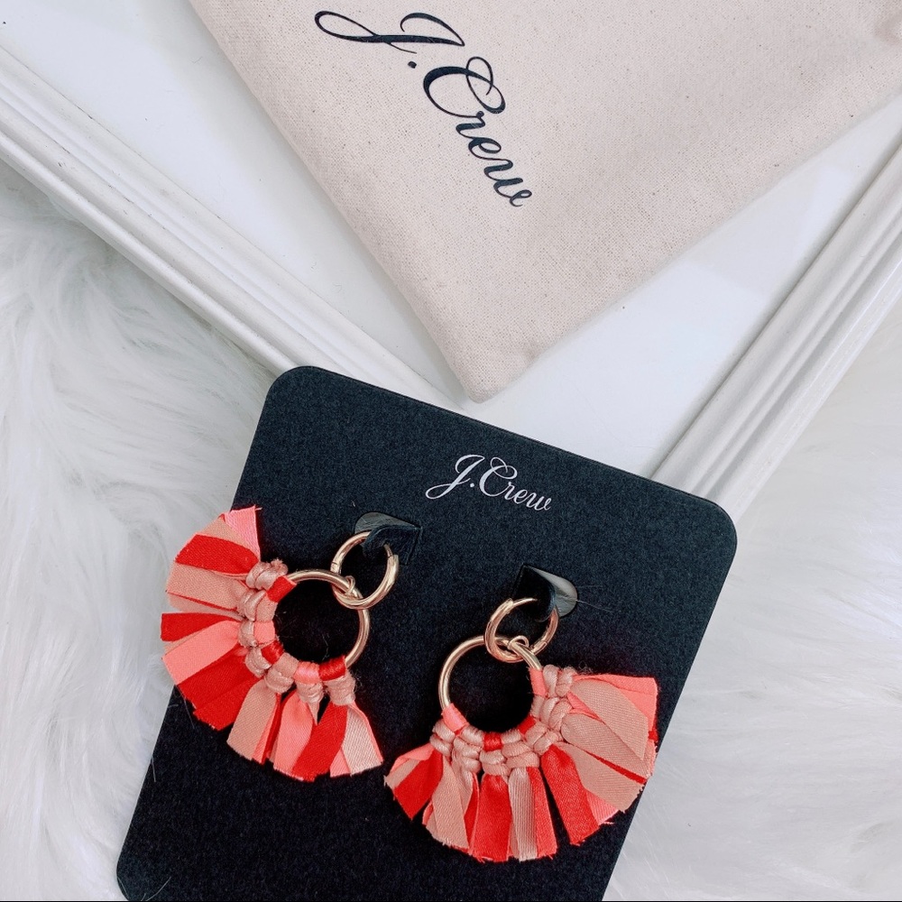 J.Crew Conga Fan Fabric Earring